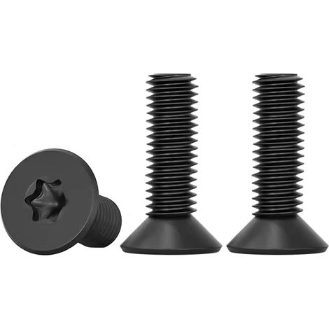 20 Pièces Vis à Tête Fraisée M4 X 20mm Vis Torx Noir En Acier Inoxydable 304 à Métaux Inox Filetage Complet Pour L'équipement De Machine Et Les Meubles à La Maison (1/5)