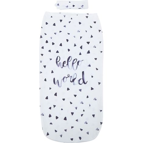 Lot bébé garçon: gigoteuse douce + bandeau, lange enveloppe, linge de lit, serviette nouveau-né. (1/5)