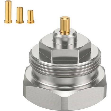 Adaptateur de Radiateur M30 x 1,0 vers M30 x 1,5 - Convertisseur pour Tête Thermostatique Intelligente, Compatible avec Anciennes Vannes de Chauffage, Filetage Fin en Laiton Massif (1/5)
