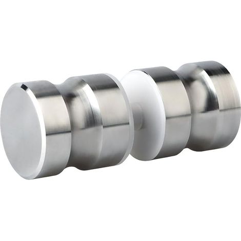 Poignées de Porte Multilatéral de Douche Rondes en Verre, en Acier Inoxydable, Poignées Rechange pour Cabine de Douche, Écran de Douche, Brossée (1/5)