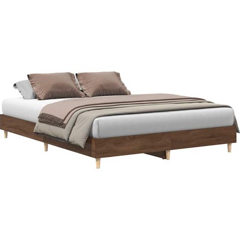 Maison Exclusive - Giroletto senza Materasso Rovere Marrone 150x200 cm Truciolato (1/5)