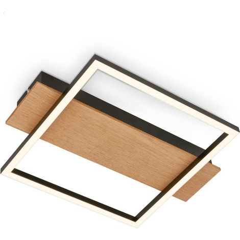Plafoniera Kada led 34x26 cm 14w 1400lm legno nero