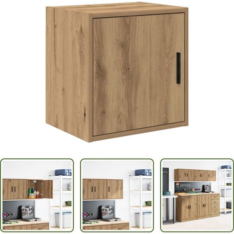 vidaXL Bois d'ingénierie - Armoire murale de garage chêne artisanal bois d'ingénierie (1/5)