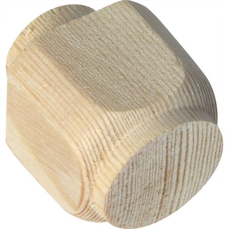 Clou décoratif en bois 30 x 30 mm, pin Ø 20 mm – Clou décoratif en bois, épicéa brut
