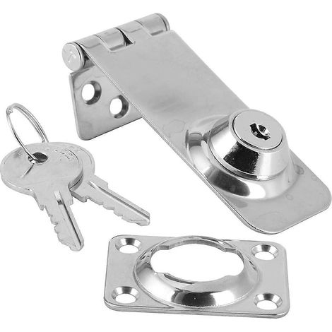 Serrure de cadenas marine en acier inoxydable 304, loqueteau de sécurité pour bateau, fermeture à pêne pivotant, kit de verrouillage robuste, usage nautique extérieur. (1/5)