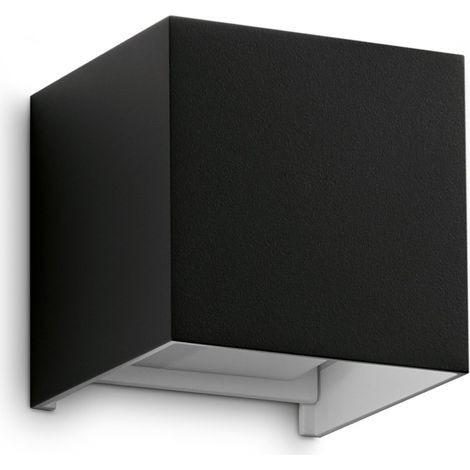 Ideal Lux Applique moderna Atom 2 luci LED integrato IP54 nero metallo