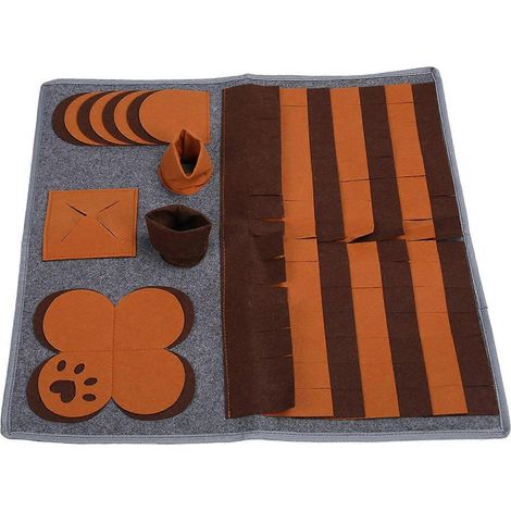 Tapis de détection olfactive pour animaux de compagnie - Jeu de réflexion olfactive - Stimulation mentale - Encourage les instincts naturels de recherche de nourriture - Aliments pour chiens (1/2)