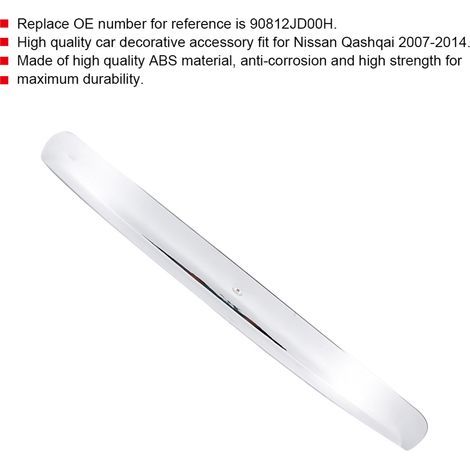 Manija del portón trasero, tira galvanizada brillante, tira de marcado del portón trasero 90812JD00H, para Nissan Qashqai 07-14 (1/5)