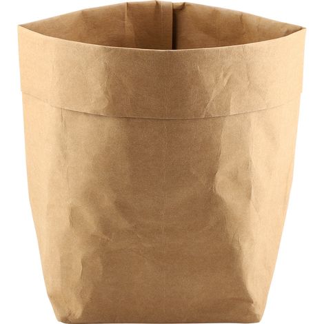 pot de fleurs en sac en papier kraft brun (1/5)