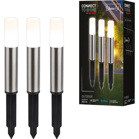 CONNECT TO SHINE Erweiterungsset Junca mit 3er Set LED Wegeleuchten, IP44