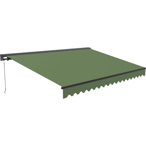 Store banne semi-intégral 3x2,5m en aluminium vert cactus