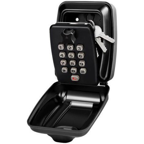 Loft Bed, Loft Bed, Outdoor Secure Key Box, Large Wall-Mounted Key Box with 12-Digit Code Waterproof Rust-Proof Secure Key Box, Ultra-Robust Digital Key Box (1/4)