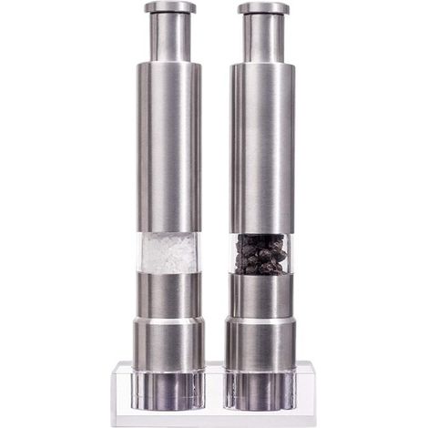 2 Moulins à sel et poivre, commande par pouce, rechargeable, sans pile, pour cuisine et table (1/5)