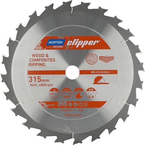 NORTON PIŁA TARCZOWA 315mm x 30mm x 24z DREWNO I KOMPOZYTY ATB (3,2 / 2,2)