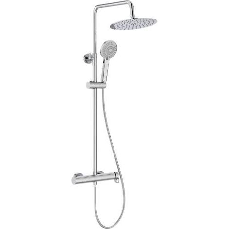 Columna de ducha monomando Roca Vega Plus Round cromado con altura regulable (1/5)
