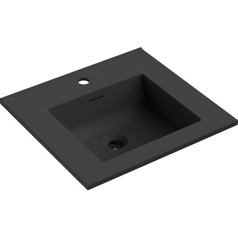 Mexen Otis lavamanos empotrado en encimera 51 x 46,5 cm, negro mate - 25185071 (1/3)