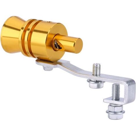 Silencieux d'échappement turbo doré pour voiture, sifflet, silencieux, simulateur de soupape de décharge automatique L (1/5)