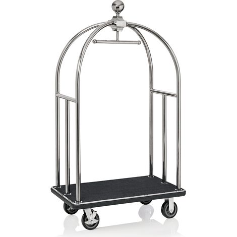 Chariot à bagages en Acier Inoxydable noir L 1120 mm l 610 mm H 1860 mm 5 - Was Germany