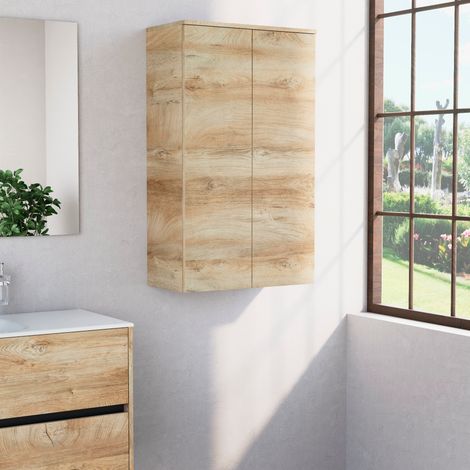 Inda - Colonna bagno con 2 ante e 3 ripiani 60x102 cm - Rovere (1/3)