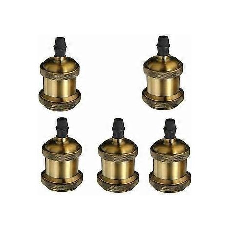 5er-Pack Edison-Fassung Vintage E27 Retro-Lampenadapter Vintage-Kronleuchter Kupfer kabellos 110-240V