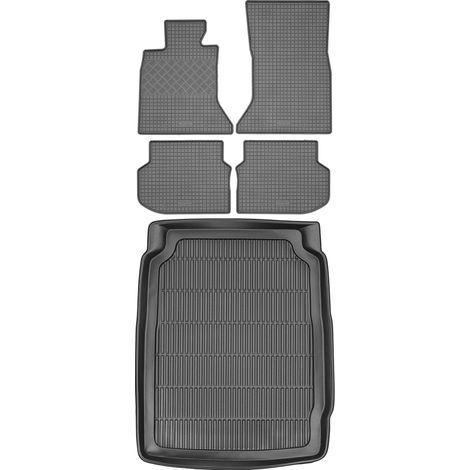 Juego de alfombrillas de goma para coche y alfombrilla para maletero para BMW Serie 5 F10 Sedán (2010-2014).