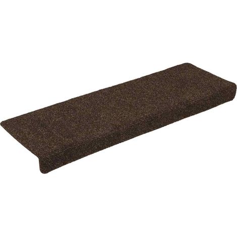 Maison Exclusive - Tappetini per scale autoadesivi 30 pz 65x21x4 cm marrone bordo rettangolare