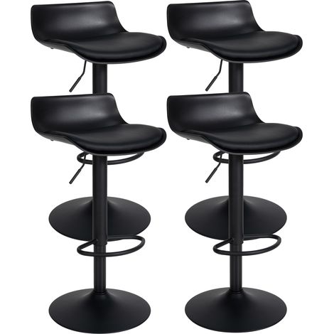 4er Set Barhocker Aveiro Kunstleder schwarz