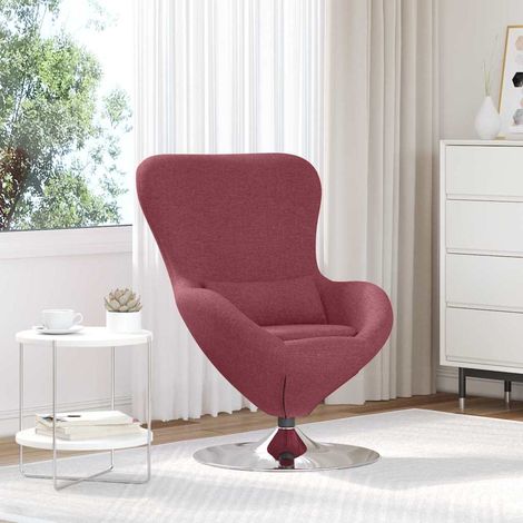 Egg Chair Wine Red 63 x 73 x 90 cm Fabric vidaXL (1/5)