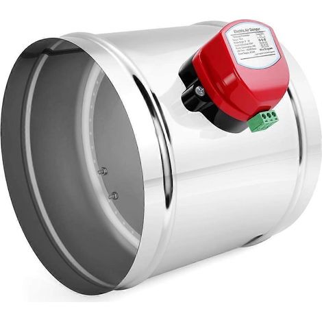 Registre motorisé de conduit de 8 pouces, registre à débit réglable, clapet anti-retour pour système de ventilation CVC, 24 V CA