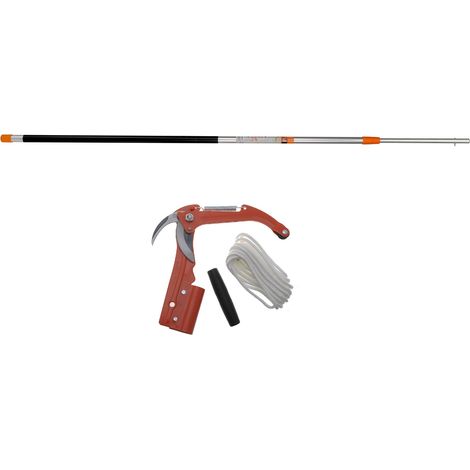Jardiaffaires – Echenilloir Bahco P34-27AF – Perche télescopique aluminium 3,5m – Coupe jusqu'à 30mm – Outil professionnel