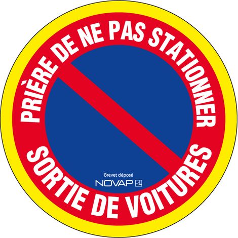 Disque plastique Novap - Diamètre 30 cm - Haute visibilité - Prière de ne pas stationner (1/4)