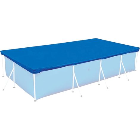 Bâche de Piscine extérieure 396 x 213 cm Robuste résistant aux UV Bâche de protection rectangulaire pour piscine pour poussière pluie débris maison extérieur jardin terrasse hôtel commercial (1/5)