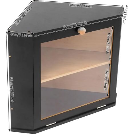 Panera de dos niveles, diseño triangular, color negro. (1/2)