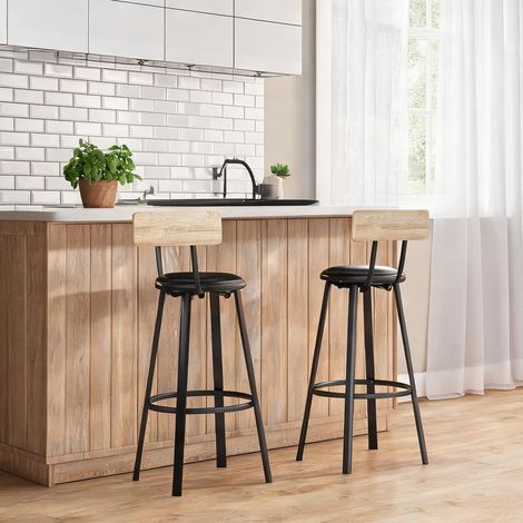 Tabouret de bar en melamina de Madera métal 41,5 x 36,5 x 99,5 cm (1/5)