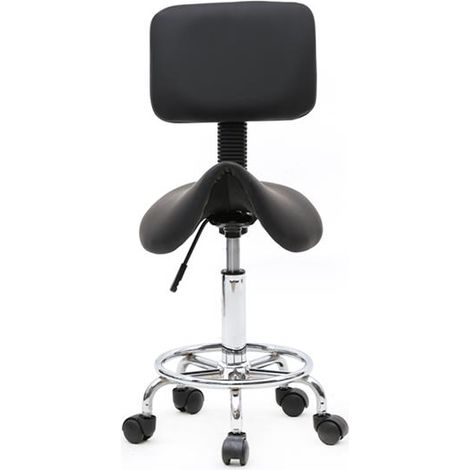 High-Quality Saddle Shape Adjustable Salon Stool with Backrest, 360° Swivel, Portable Design for Salon, Home, and Office Use