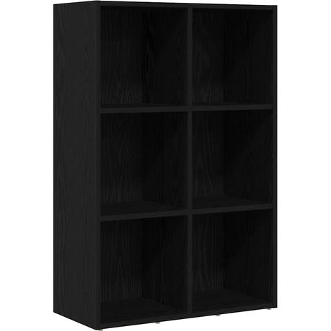 Maison Exclusive - Bücherregal Schwarz Eichen-Optik 66x30x98 cm H
