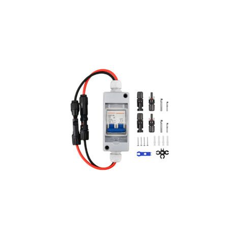 Interruptor de desconexión para panel solar, disyuntor miniatura CGELE 32 A DC 500 V con carcasa impermeable IP65 - Crezuo