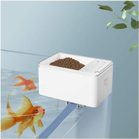 Automatic fish feeder, intelligent digital timer, battery-operated 70ml automatic feeder for aquariums and fish tanks (1/4)