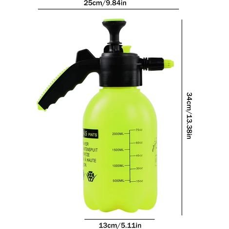 (1 pièce verte) Pulvérisateur de jardin 2 L avec pompe à eau, sangle réglable, outil d'irrigation pour plantes, pelouse et jardin. (1/5)