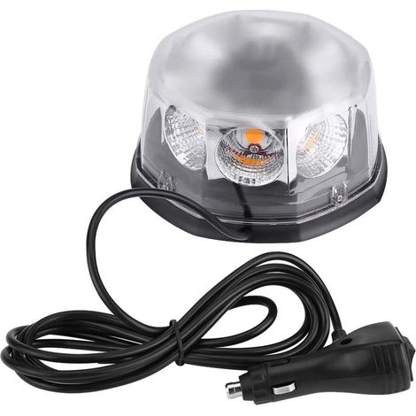 Lumière Stroboscopique de Toit Voiture à Montage Magnétique 8 LED (1/5)