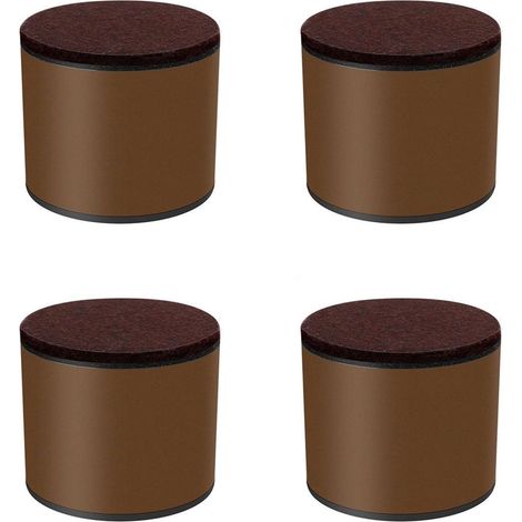 Supports de cadre de lit réglables en 4 pièces - protections pour pieds de meubles et couvre-pieds de table et de lit (marron 5.2) (1/4)