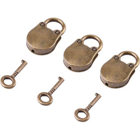 Vintage Miniature Alloy Padlock Lock for Suitcase and Home Decoration (1/5)