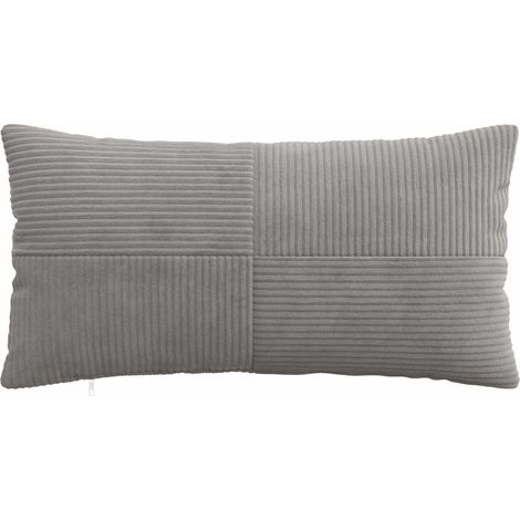vidaXL Funda de almohada 12 pcs ALMELO Gris Claro 40 x 80 cm pana (1/2)