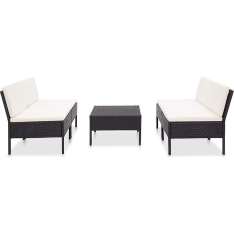 Maison Exclusive - 5-tlg. Garten-Sofagarnitur mit Auflagen Poly R (1/5)