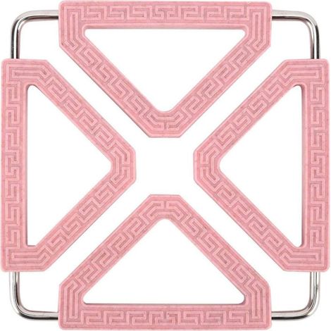 Dessous de Plateaux pour Casseroles Chaudes et Casseroles, Dessous de Plat Pliable Résistant à la Chaleur Set de Table pour Comptoir de Cuisine pour Pot, Bol, Tasses et Assiette(Rose) (1/5)