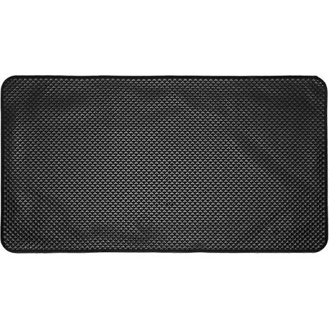 1 Stück Auto-Fußmatte, Armaturenbrett-Innenraummatte, rutschfeste Unterlage, Duftmatte, Handyhalterung (Schwarz)-27X15cm-Black (1/2)