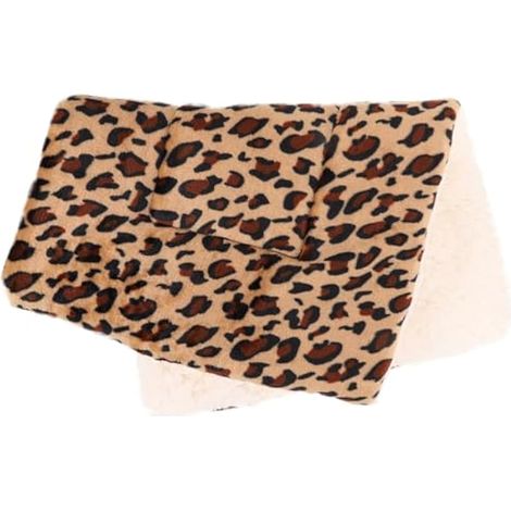 Tapis épais lavable pour animaux de compagnie imprimé léopard pour petits animaux assure confort et chaleur annuels Couverture durable et douce pour chiot pour l'intérieur et l'extérieur