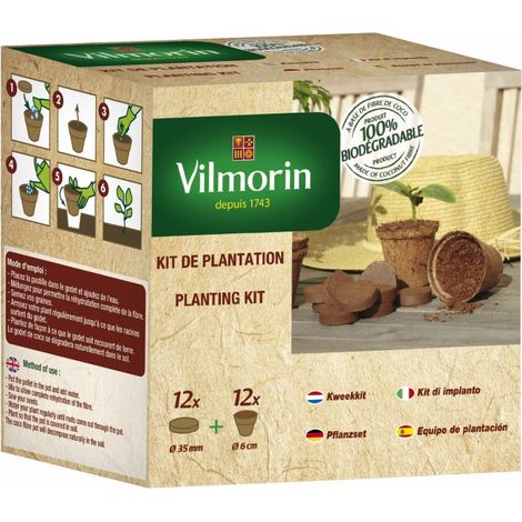 Vilmorin Kit de Plantation - 12 godets et 12 pastilles (1/2)