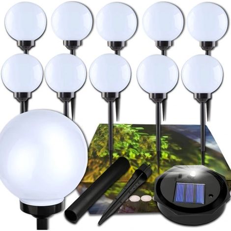 Solar-Gartenlampe, Kugelform, weiße LED-Kugeln für den Garten