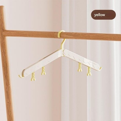 Jaune, cintre de voyage, cintre pliable pour valise en plastique accessoires de voyage essentiels cintre de voyage portable 4 pièces (1/5)